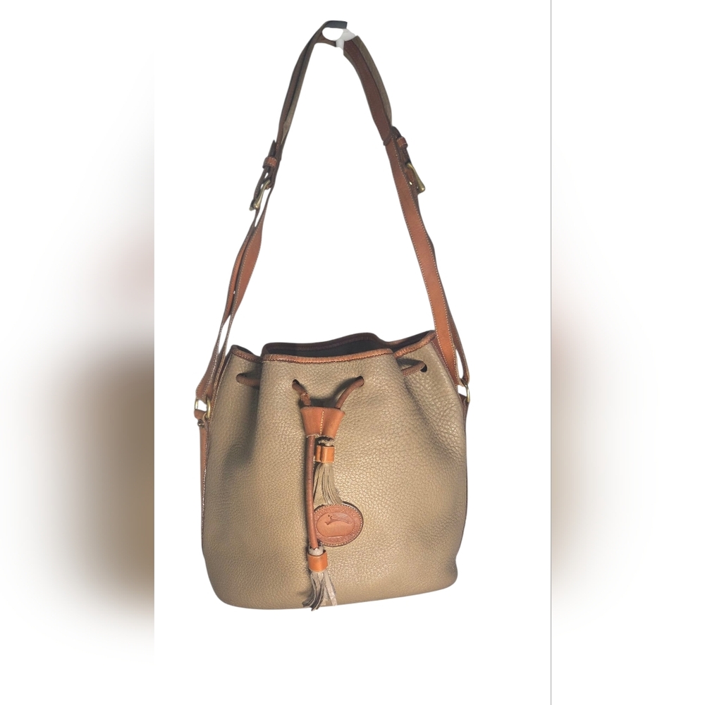 Vintage Dooney & Bourke Leather Bucket Bag Made in USA